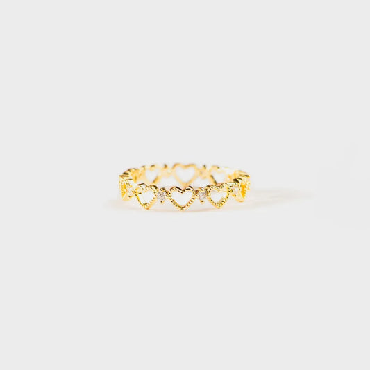 Heart Shape 18K Gold-Plated Ring - Treasured Gift's & More