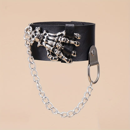 Gothic Skull Hand Design Bracelet