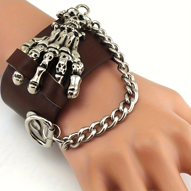 Gothic Skull Hand Design Bracelet