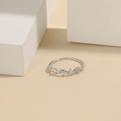 925 Sterling Silver Inlaid Zircon Ring - Treasured Gift's & More