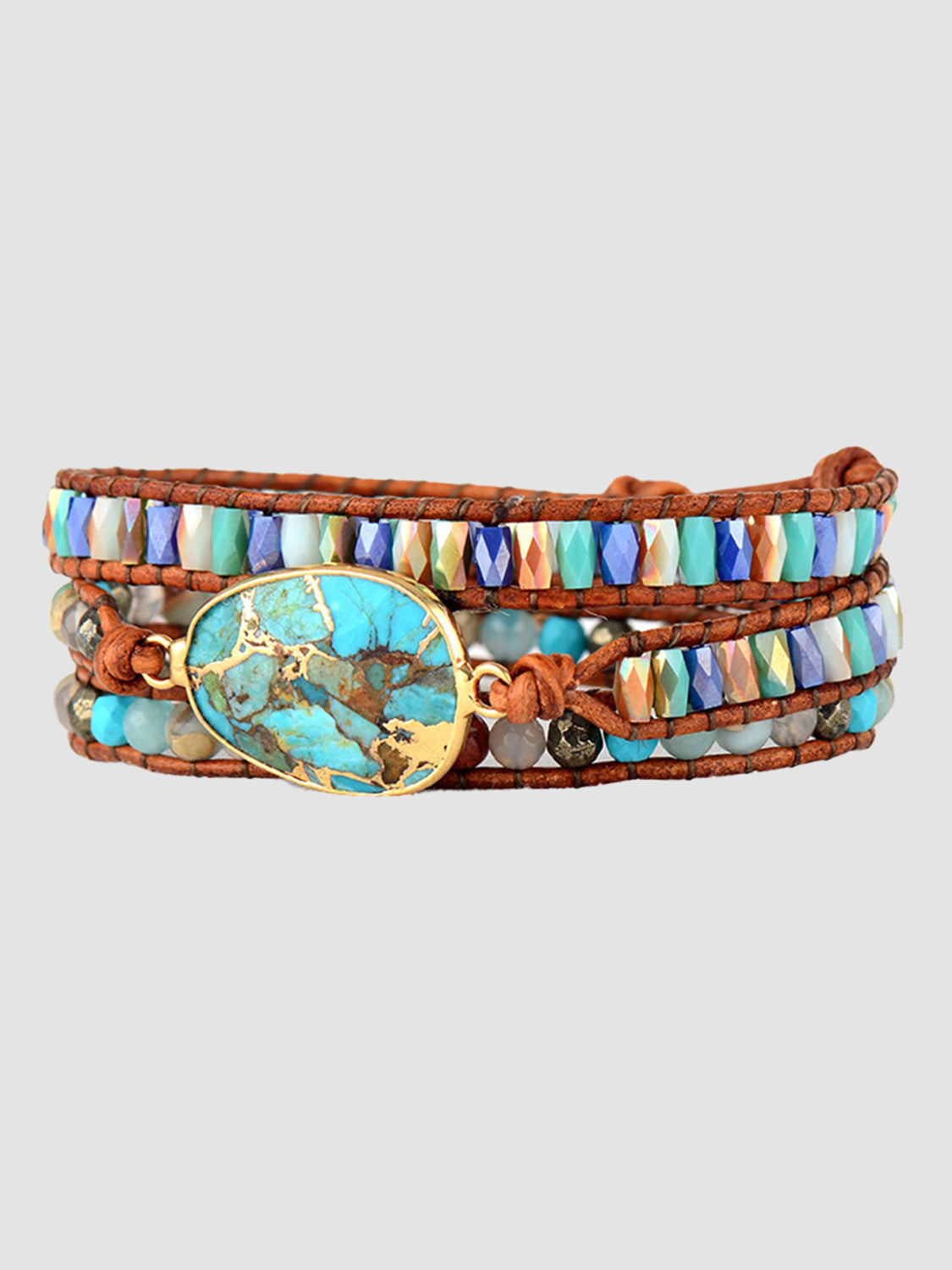 Triple-Layer Natural Stone Bracelet - Treasured Gift's & More
