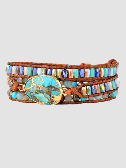 Triple-Layer Natural Stone Bracelet - Treasured Gift's & More