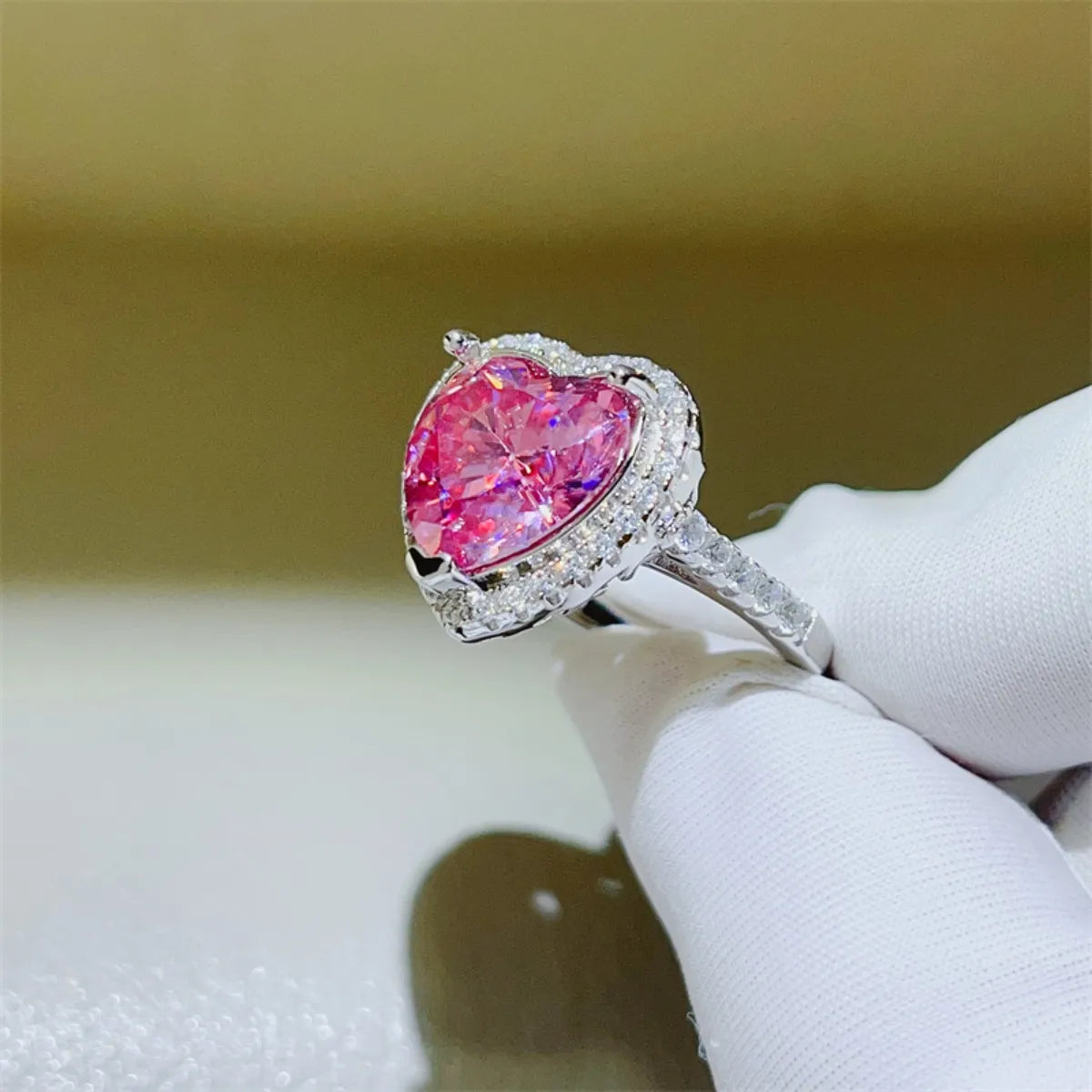 5 Carat Moissanite 925 Sterling Silver Heart Ring - Treasured Gift's & More