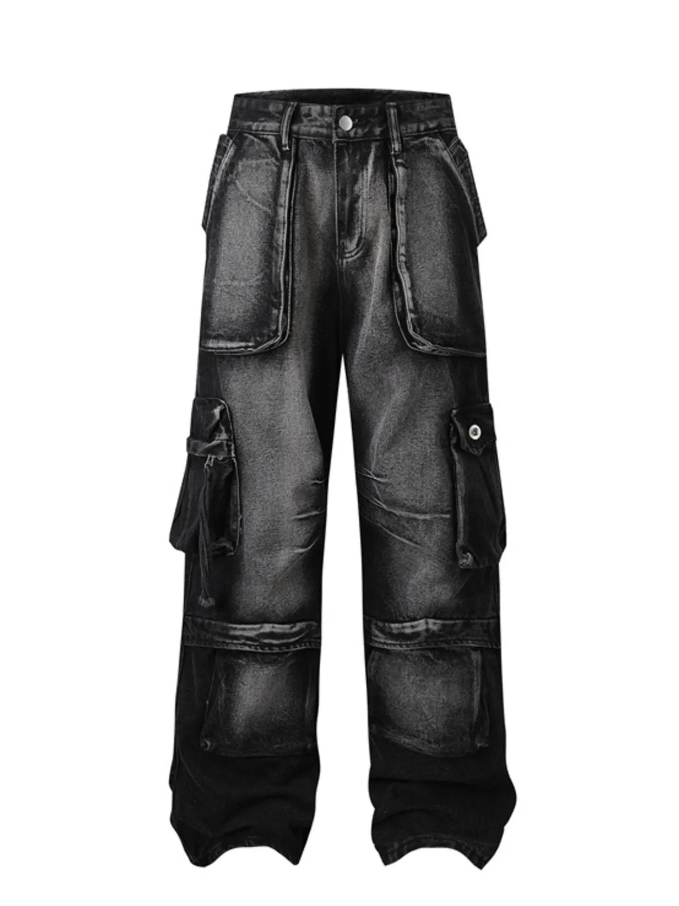 Men's Full Size Washed Cargo Jeans Plus Size - Treasured Gift's & More