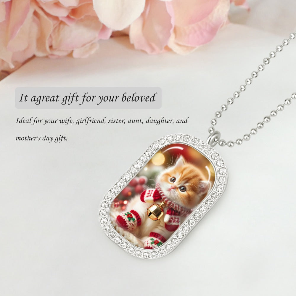 T&G Christmas Kitty Necklace - Just $19.66! Shop now at Treasured Gift's & More