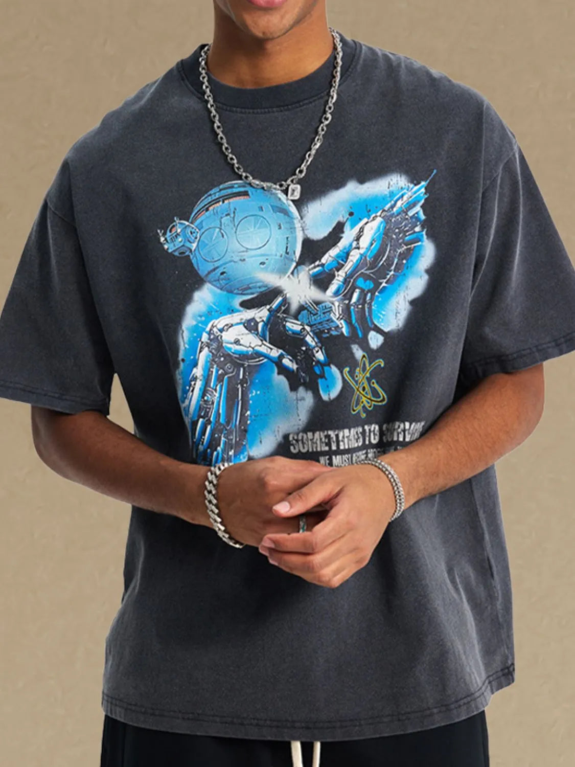 Men's Graphic Round Neck Half Sleeve T-Shirt - Treasured Gift's & More