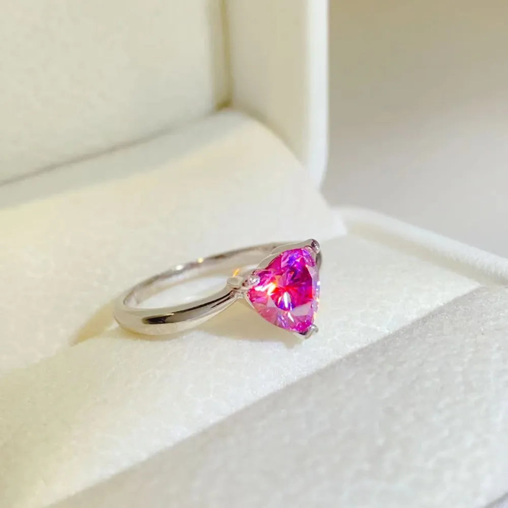 1 Carat Moissanite 925 Sterling Silver Ring - Treasured Gift's & More