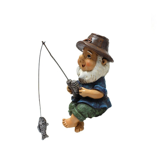 Fishing Dwarf Resin Doll Landscape Flower Pot Resin - Just $13.80! Shop now at Treasured Gift's & More