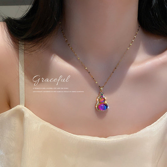 colorful cat's eye stone gourd necklace - Just $10.50! Shop now at Treasured Gift's & More