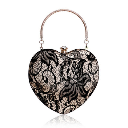 New Lace Heart Evening Bag