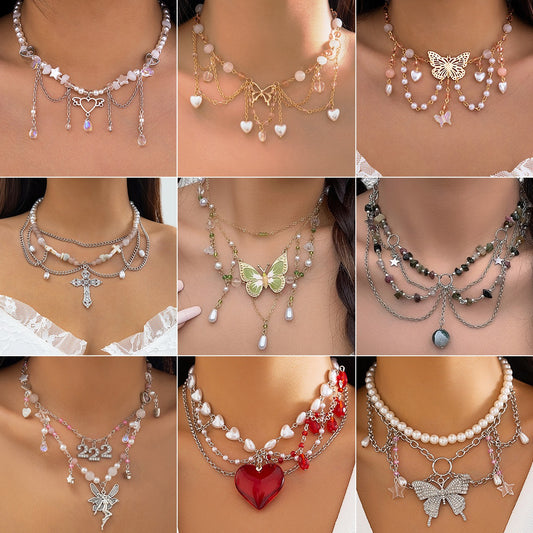 Sweet Design Sense Pearl Sweet Cool Y2K Butterfly Choker - Just $9.87! Shop now at Treasured Gift's & More