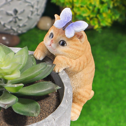 Resin garden potted cat pot with hanging accessories - Just $13.74! Shop now at Treasured Gift's & More