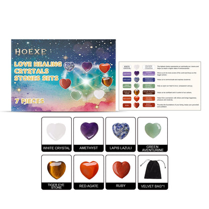 Love Crystal Healing Stone Set - Treasured Gift's & More