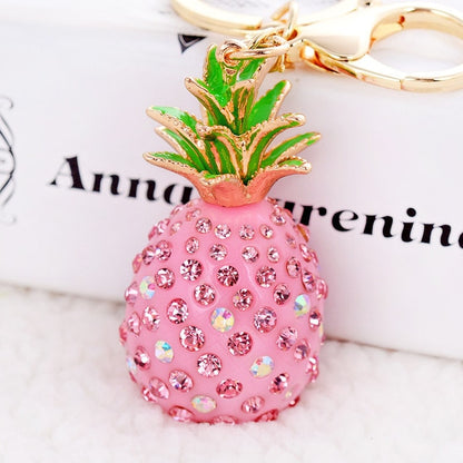Tropical Fruit Pineapple Crystal Keychains - Just $10.81! Shop now at Treasured Gift's & More