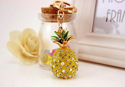 Tropical Fruit Pineapple Crystal Keychains - Just $10.81! Shop now at Treasured Gift's & More