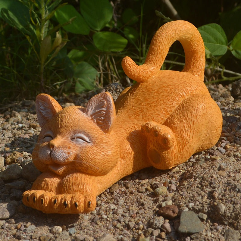 Smiling Cat Garden Courtyard Resin - Just $13.56! Shop now at Treasured Gift's & More