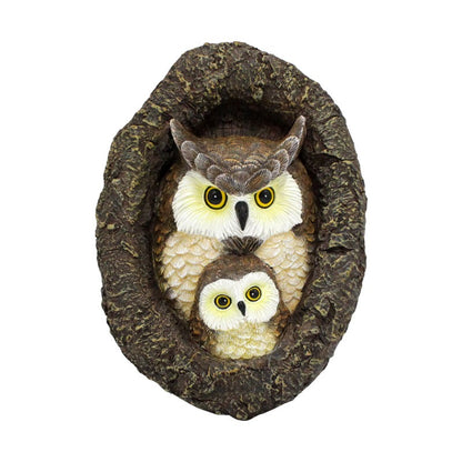 Outdoor Mother Child Owl Tree Hole Hanger