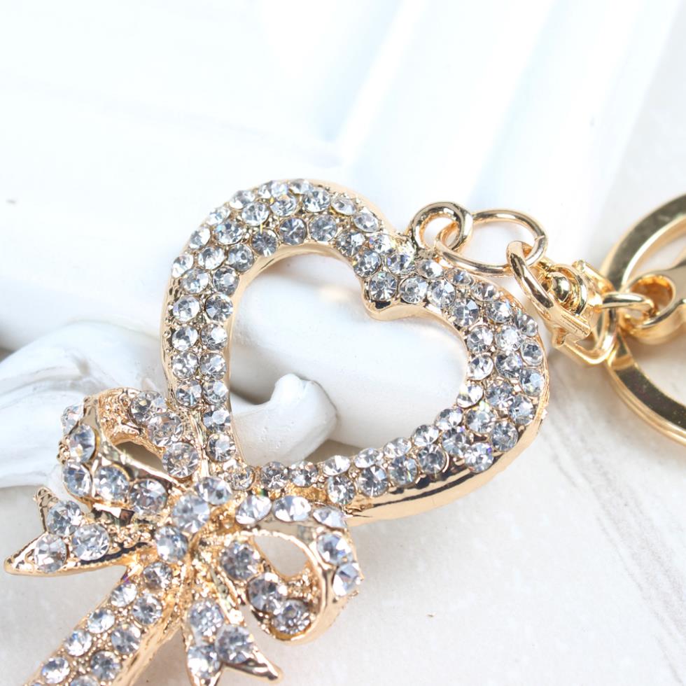 Heart Rhinestone Crystal Pendent Key Chain - Just $5! Shop now at Treasured Gift's & More