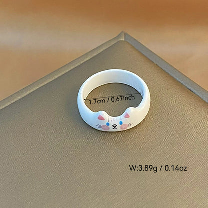 Creative Cute Cat Drop Glaze Women's Ring
