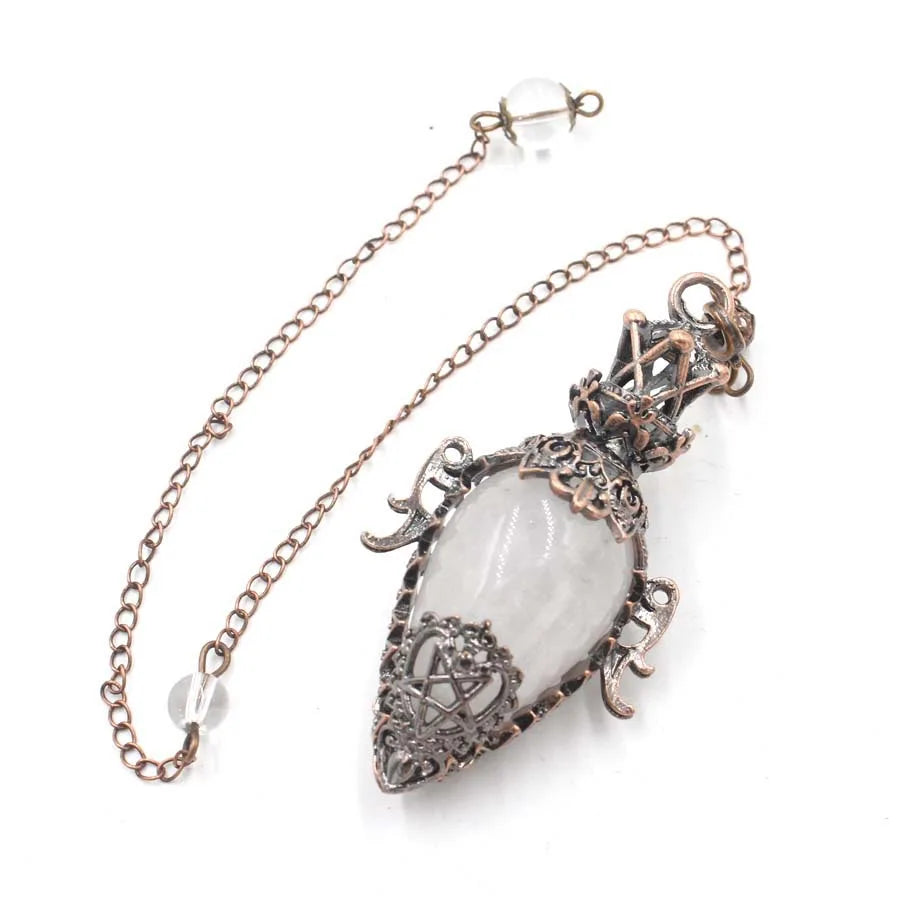 Healing Natural Stone Crystal Pendulums