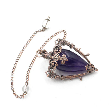 Healing Natural Stone Crystal Pendulums