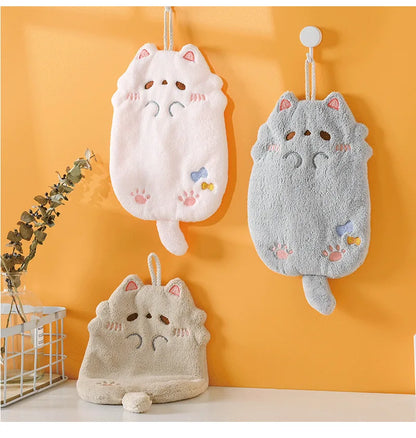Cute Cartoon Tanuki Hanging Towel