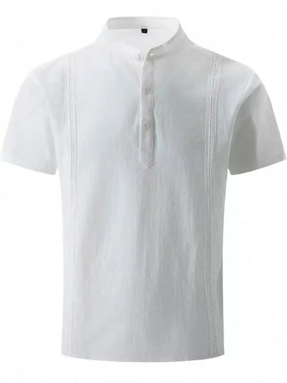 Men's Full Size Button Detail Short Sleeve Shirt Plus Size - Treasured Gift's & More