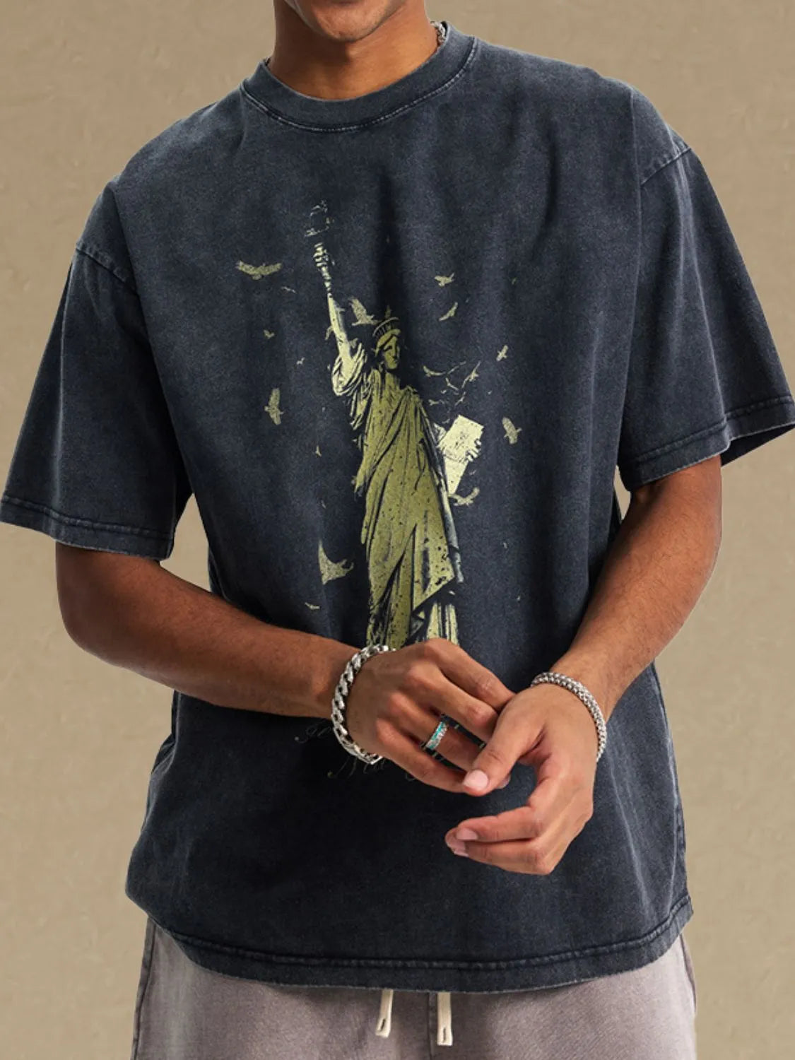 Men's Graphic Round Neck Half Sleeve T-Shirt - Treasured Gift's & More