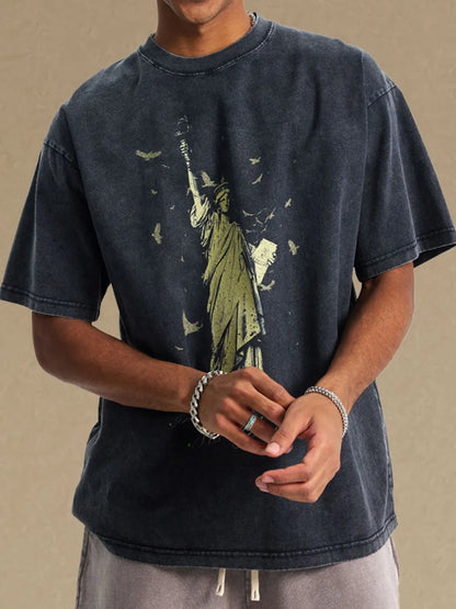 Men's Graphic Round Neck Half Sleeve T-Shirt - Treasured Gift's & More