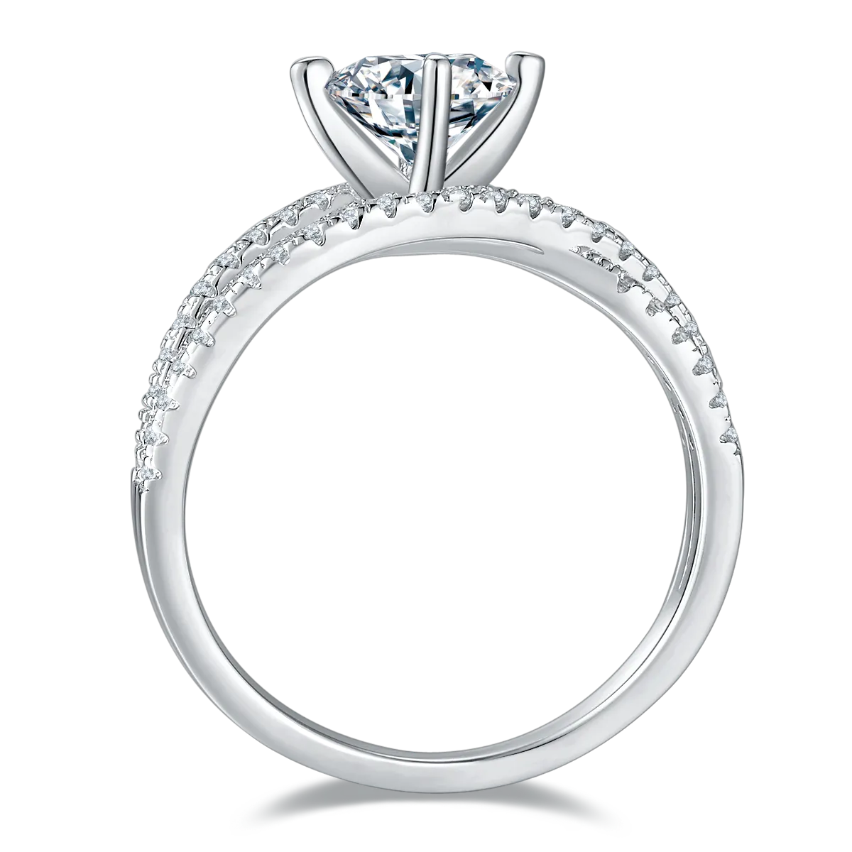 1 Carat Moissanite 925 Sterling Silver Ring - Treasured Gift's & More