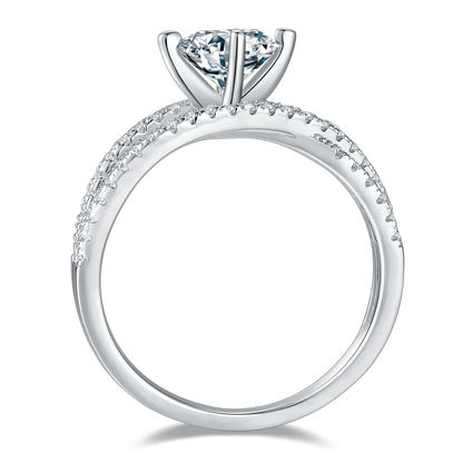 1 Carat Moissanite 925 Sterling Silver Ring - Treasured Gift's & More