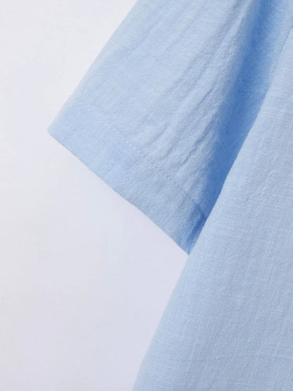 Men's Full Size Button Detail Short Sleeve Polo Plus Size - Treasured Gift's & More