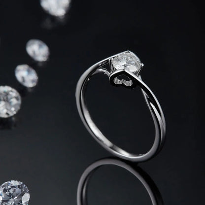 Moissanite 925 Sterling Silver Ring - Treasured Gift's & More