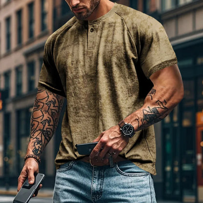 Men's Full Size Round Neck Short Sleeve T-Shirt Plus Size - Treasured Gift's & More