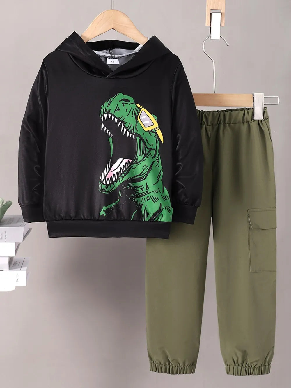 Children's Dinosaur Graphic Hoodie and Pants Set - Treasured Gift's & More