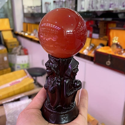 Moon Triple Goddess Crystal Sphere Ball Stand