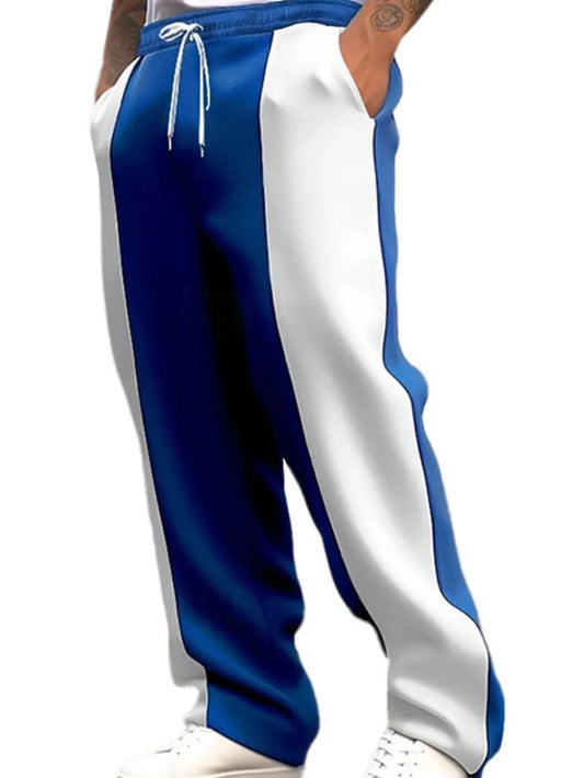 Men's Full Size Drawstring Contrast Pants Plus Size - Treasured Gift's & More