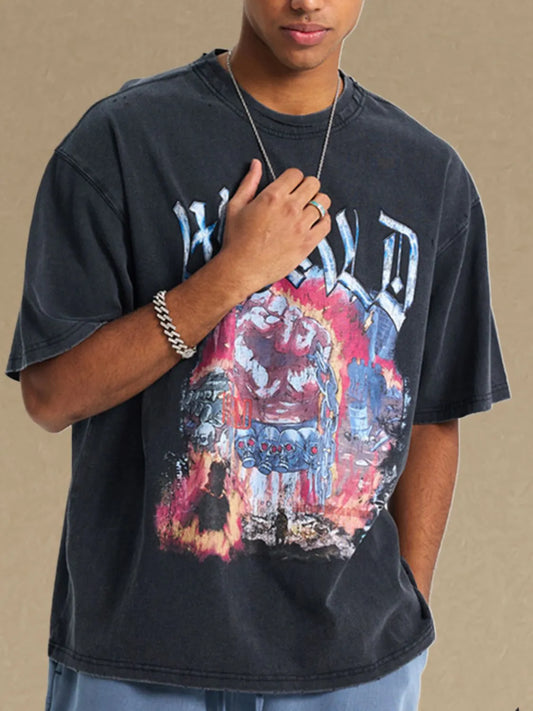 Men's Graphic Round Neck Half Sleeve T-Shirt - Treasured Gift's & More