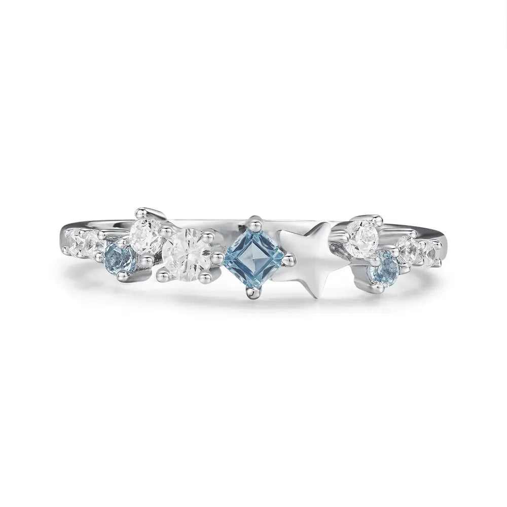 Star Inlaid Zircon Ring - Treasured Gift's & More