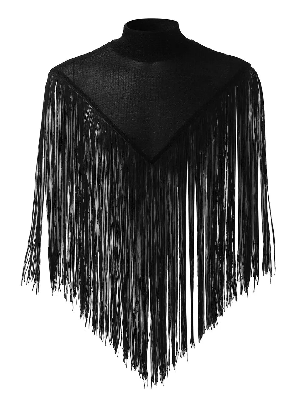 Men's Full Size Tassel Hem Mock Neck Cap Plus Size - Treasured Gift's & More