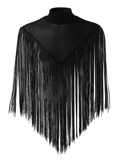 Men's Full Size Tassel Hem Mock Neck Cap Plus Size - Treasured Gift's & More