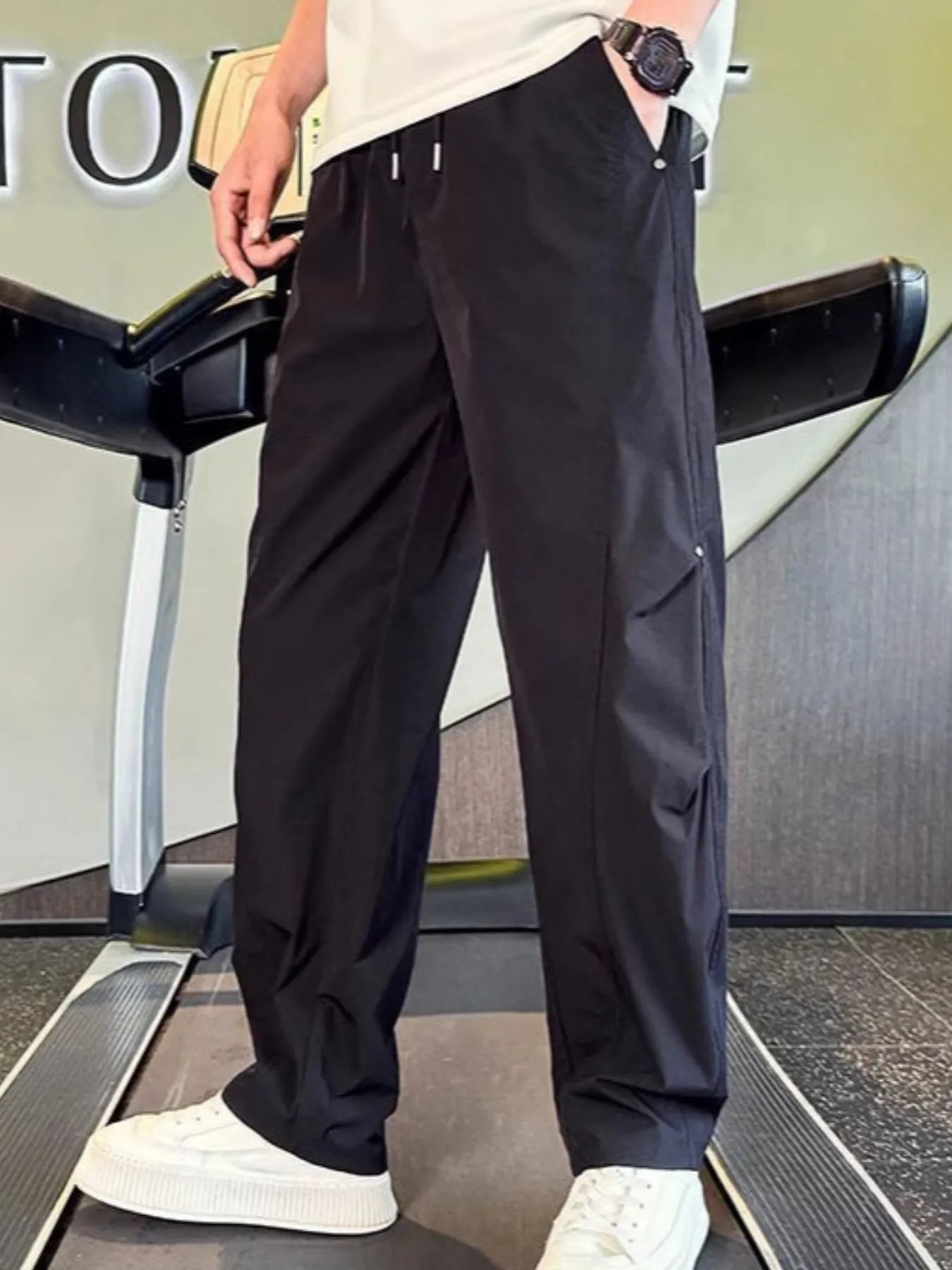 Men's Plus Size Drawstring Wide Leg Pants - Treasured Gift's & More