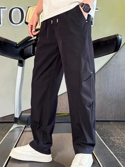 Men's Plus Size Drawstring Wide Leg Pants - Treasured Gift's & More