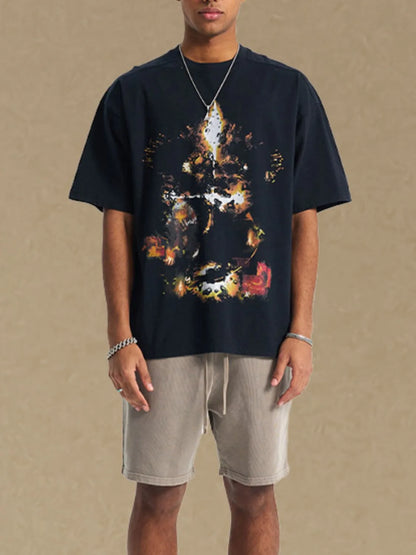 Men's Graphic Round Neck Half Sleeve T-Shirt - Treasured Gift's & More