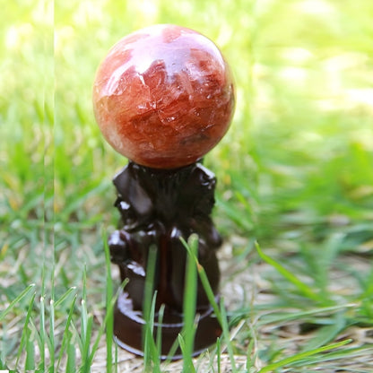 Moon Triple Goddess Crystal Sphere Ball Stand