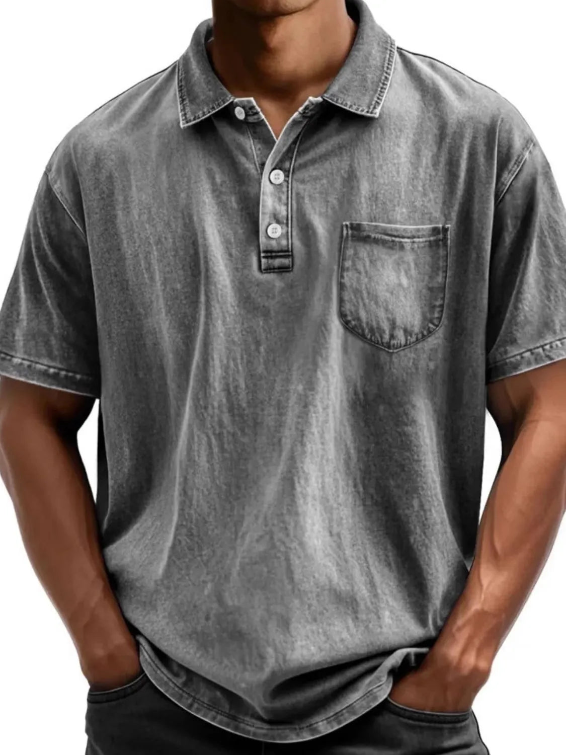 Men's Full Size Collared Neck Short Sleeve Polo Plus Size - Treasured Gift's & More