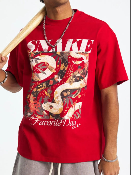 Men's Plus Size Graphic Round Neck Short Sleeve T-Shirt - Treasured Gift's & More