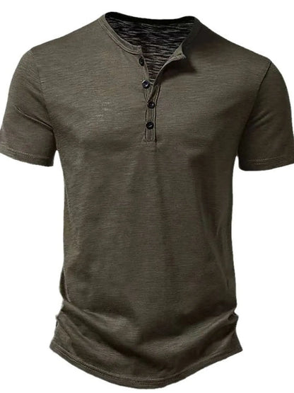 Men's Full Size Button Detail Short Sleeve Polo Plus Size - Treasured Gift's & More