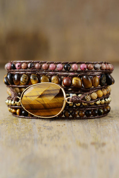 Natural Stone Layered Bracelet - Treasured Gift's & More