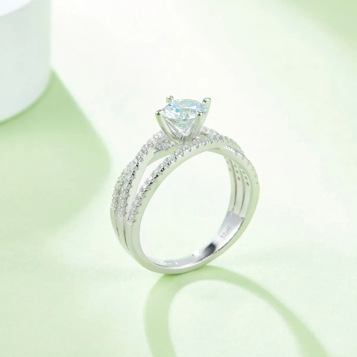 1 Carat Moissanite 925 Sterling Silver Ring - Treasured Gift's & More